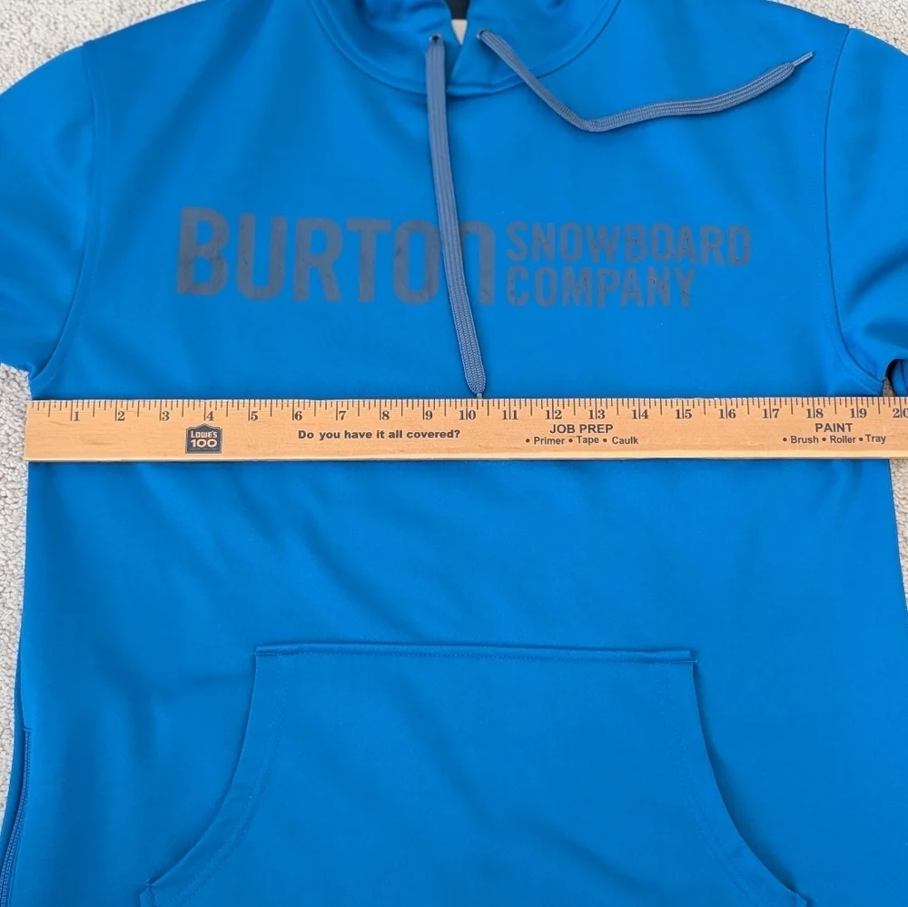 Burton Snowboard Company Dryride Hoodie Men's Medium Blue Pullover Spellout